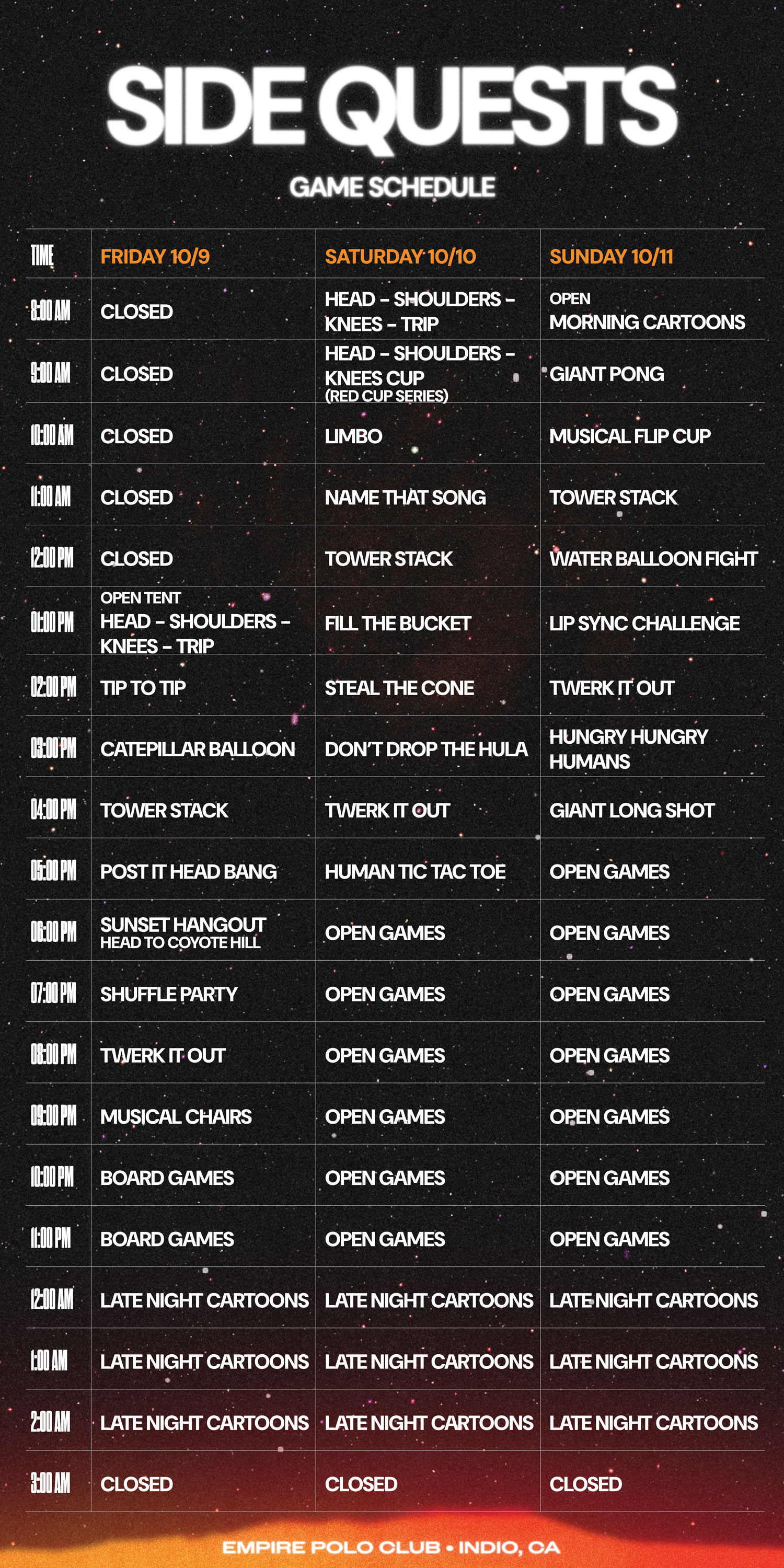 frequency schedule
