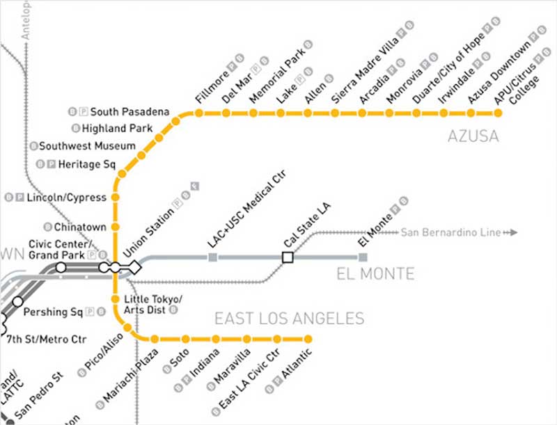 LA Metro map