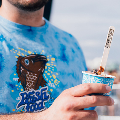 Man Holding Phish Ice Cream