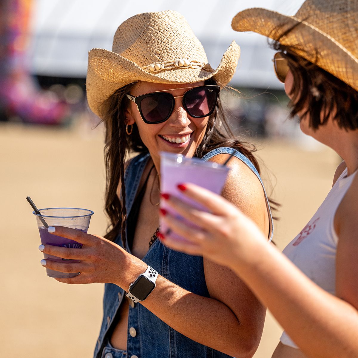 Girls enjoying cocktails