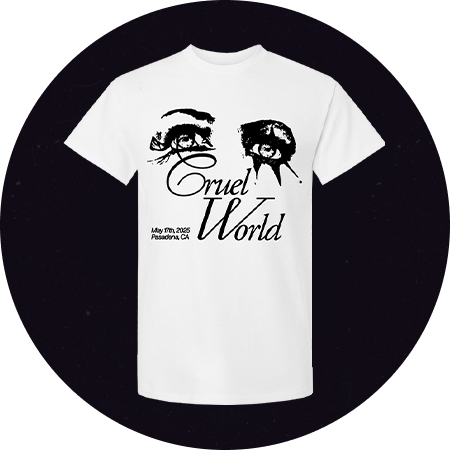 White Cruel World Merch Tee