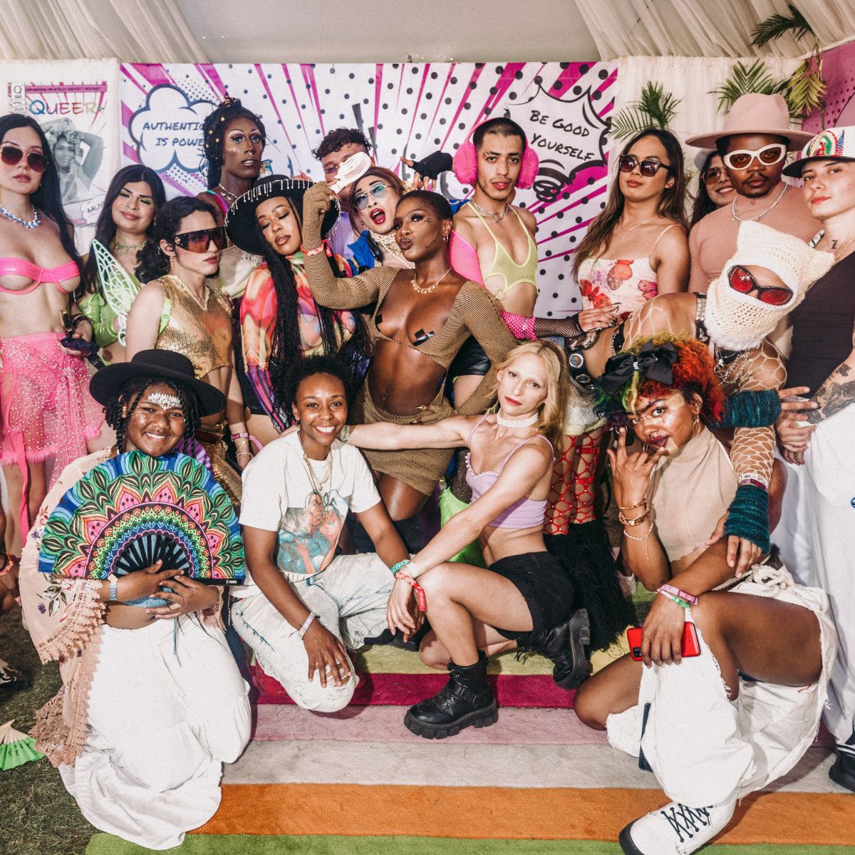 Coachella fans at Queer+ tent