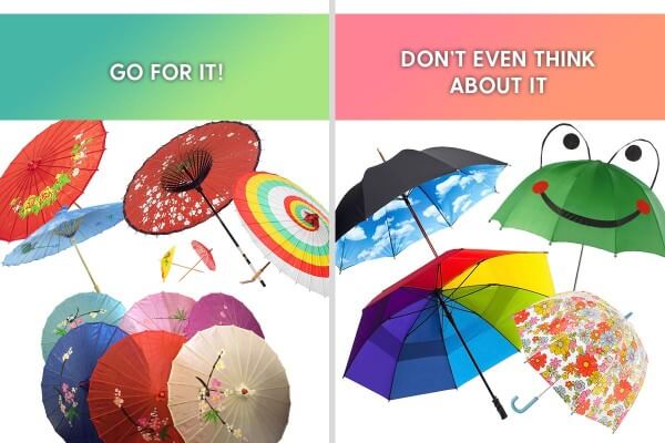 Umbrella vs Parasol Graphic