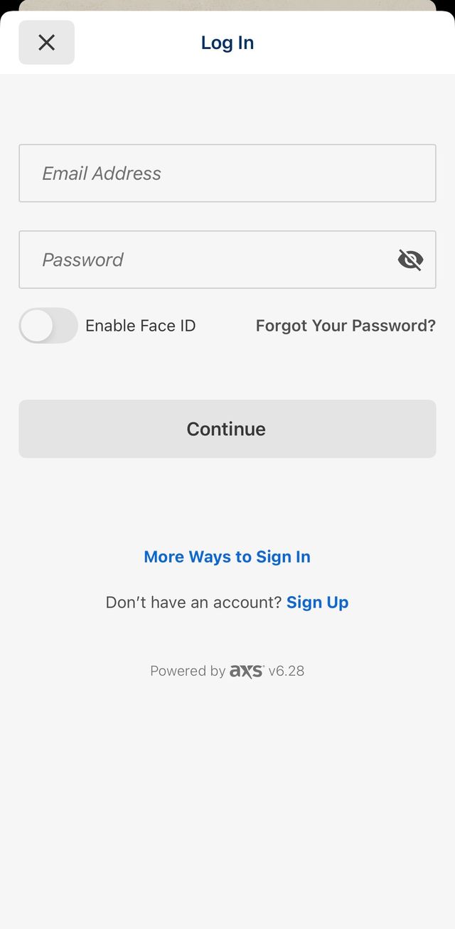 Festival App Register Page