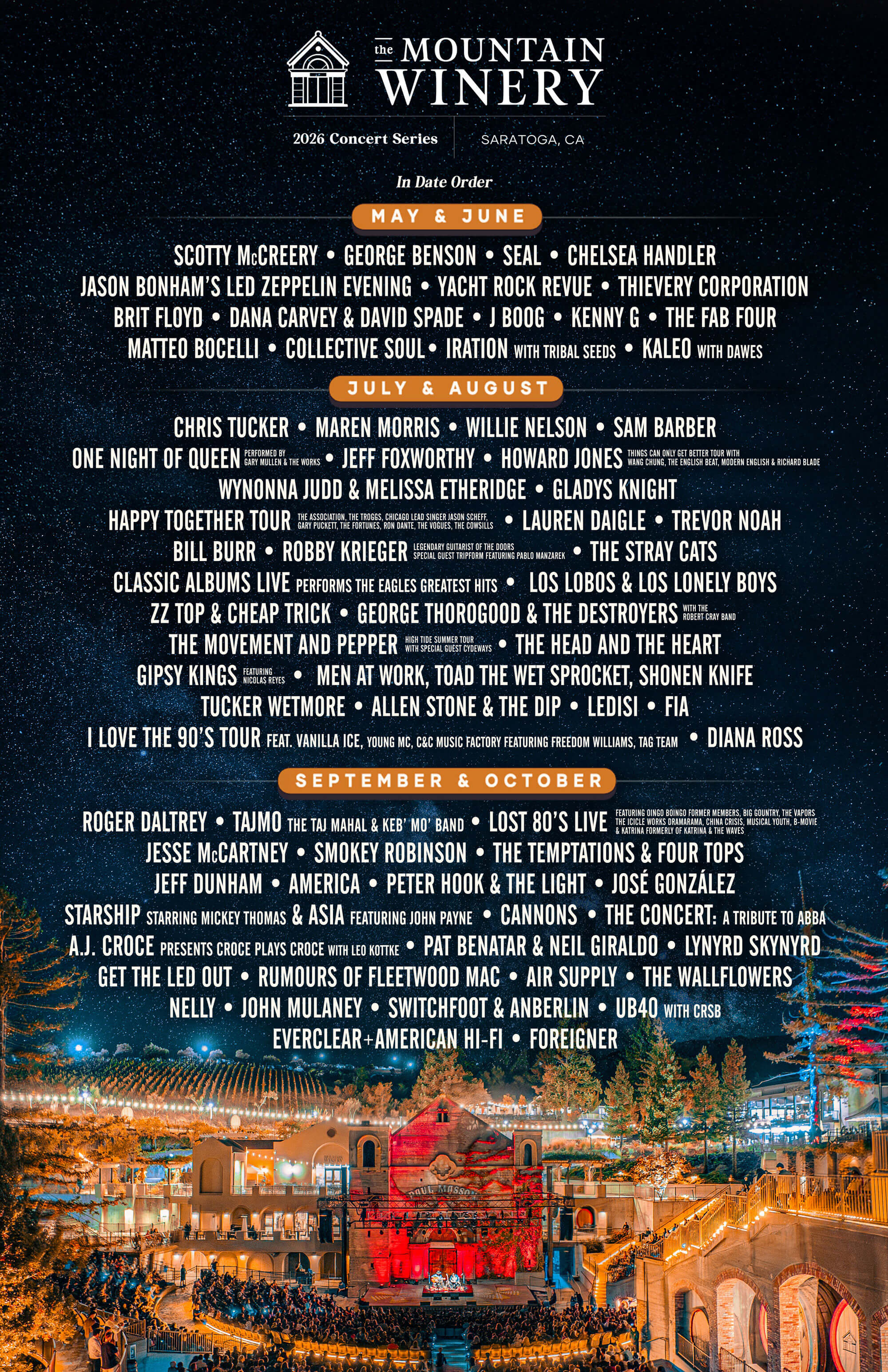 Concert Series Lineup Poster