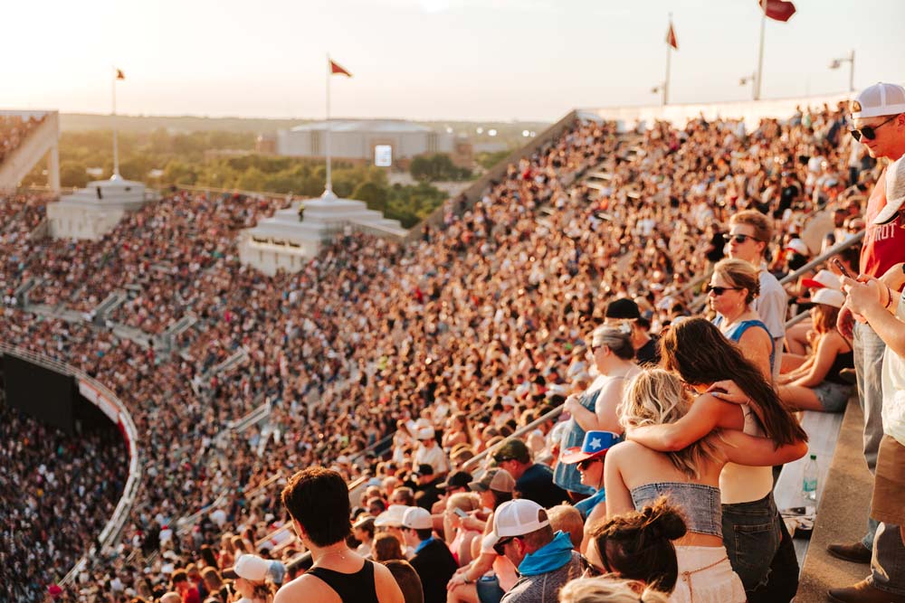 Crowd in stands