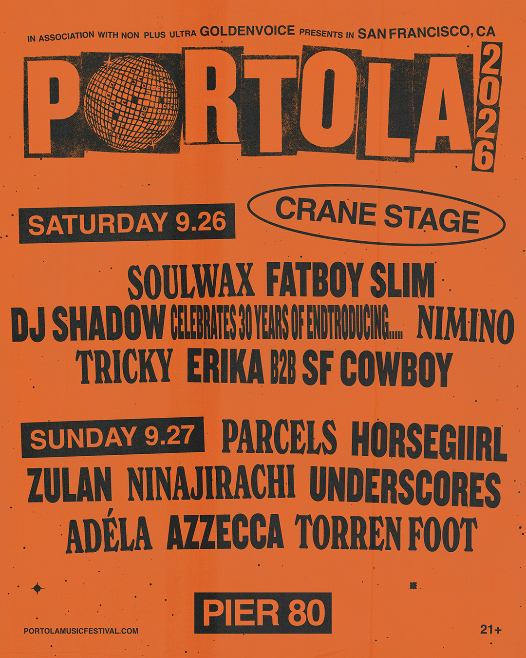 Crane Stage Lineup