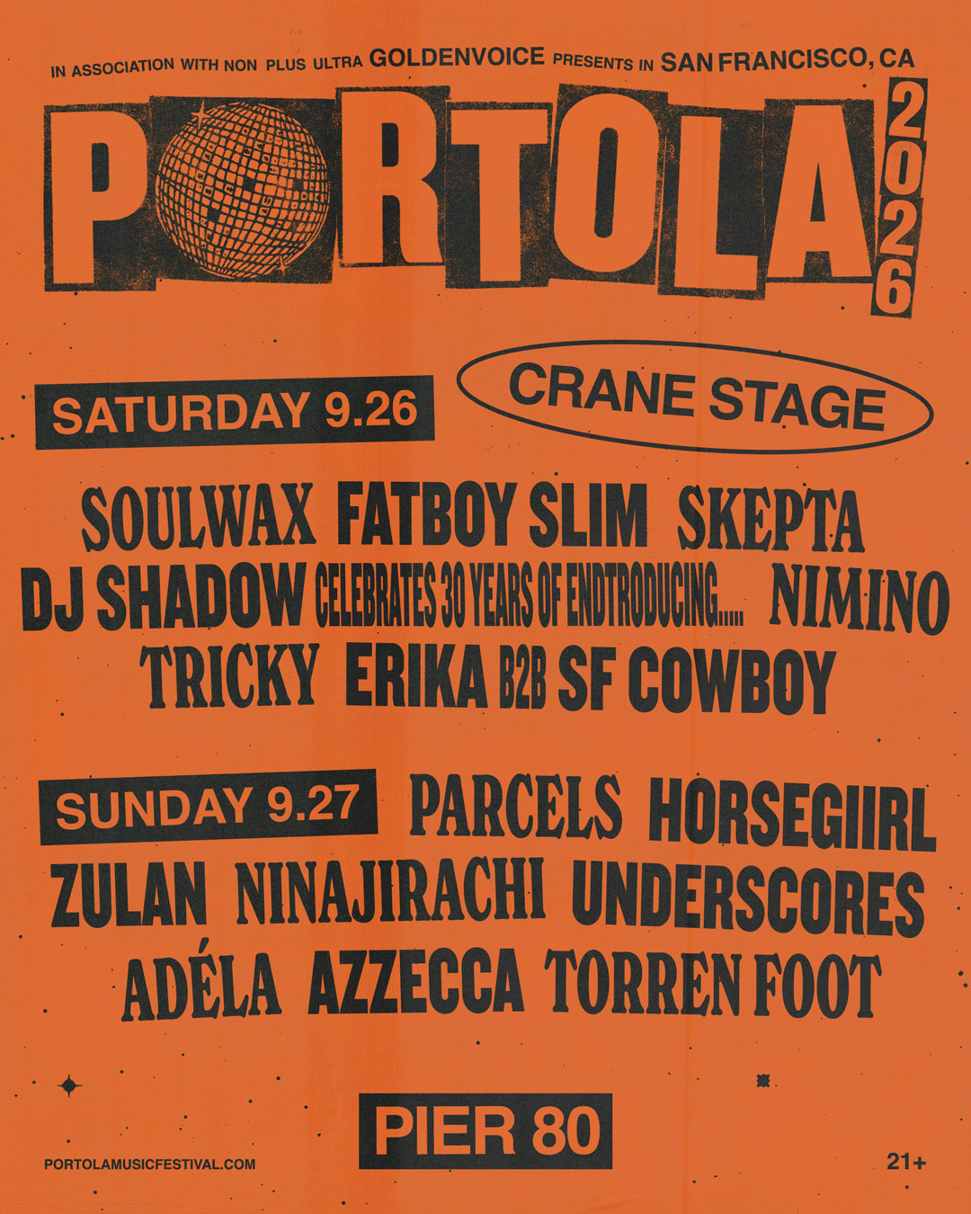 Crane Stage Lineup