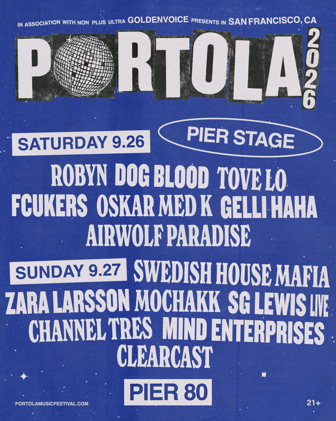 Pier Stage Lineup