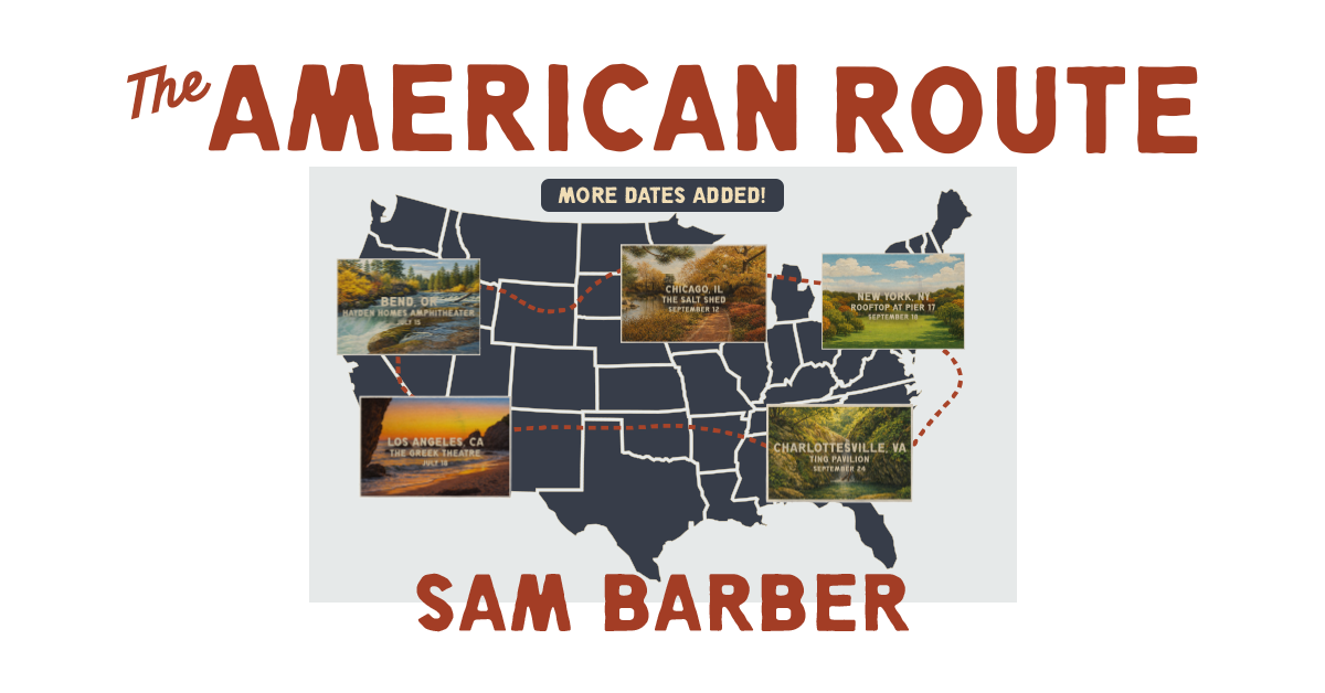 Sam Barber 2026 Tour poster