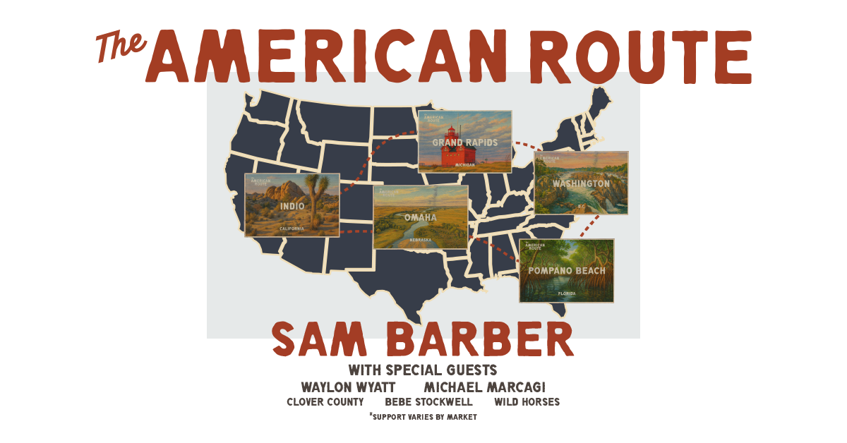 Sam Barber 2026 Tour poster