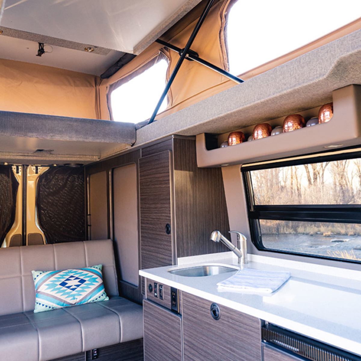 pop top interior kitchen