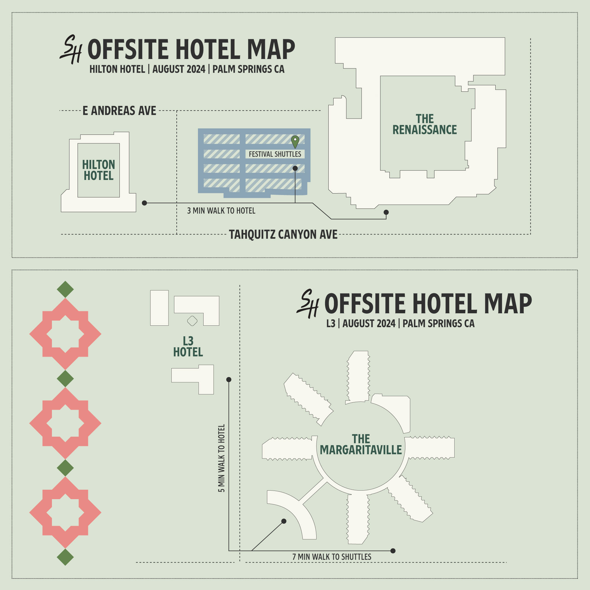 Offsite Hotels Map