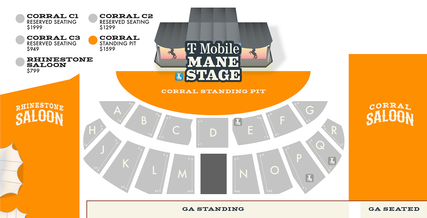 Corral Reserved Seating Map