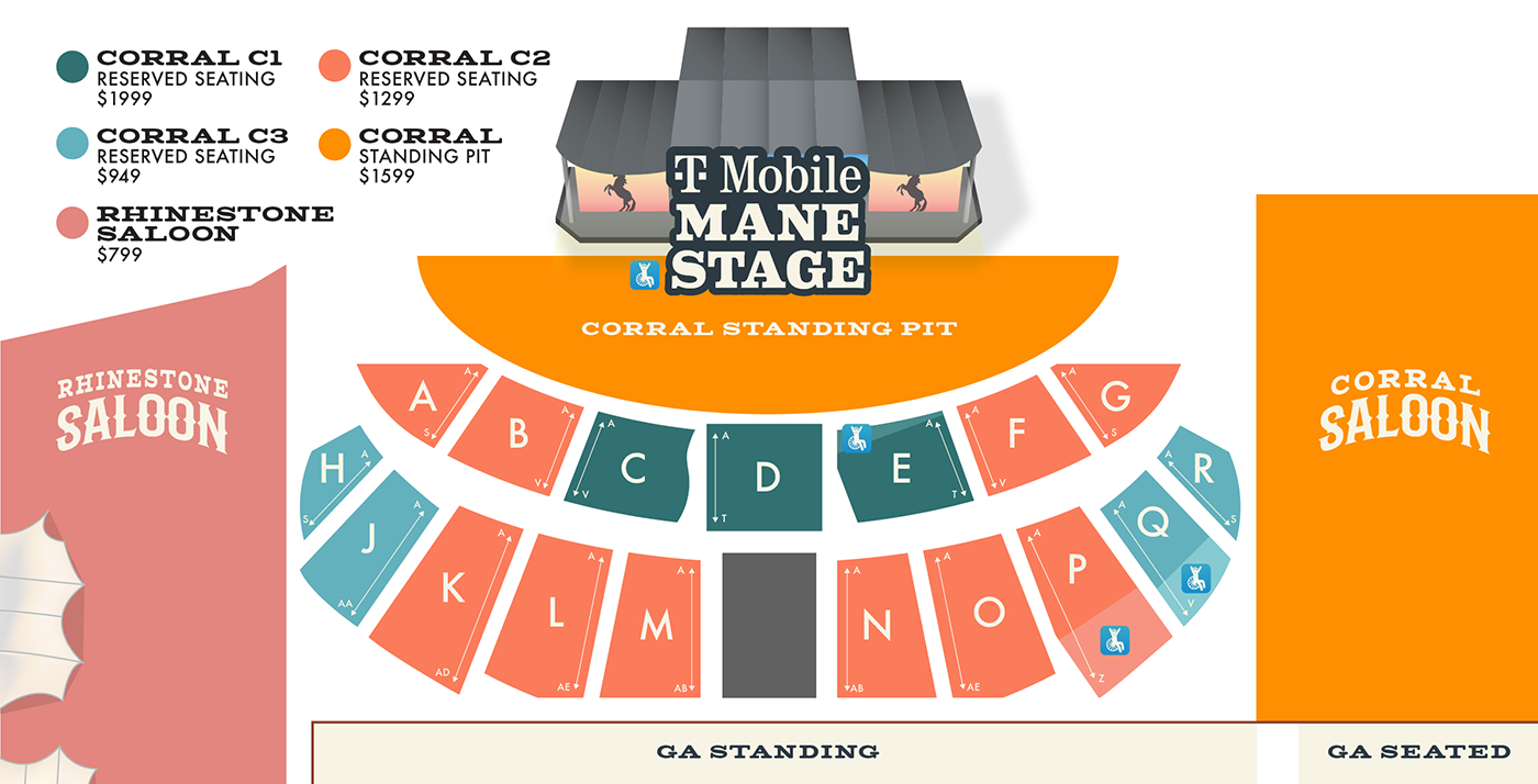 Corral Reserved Seating Map