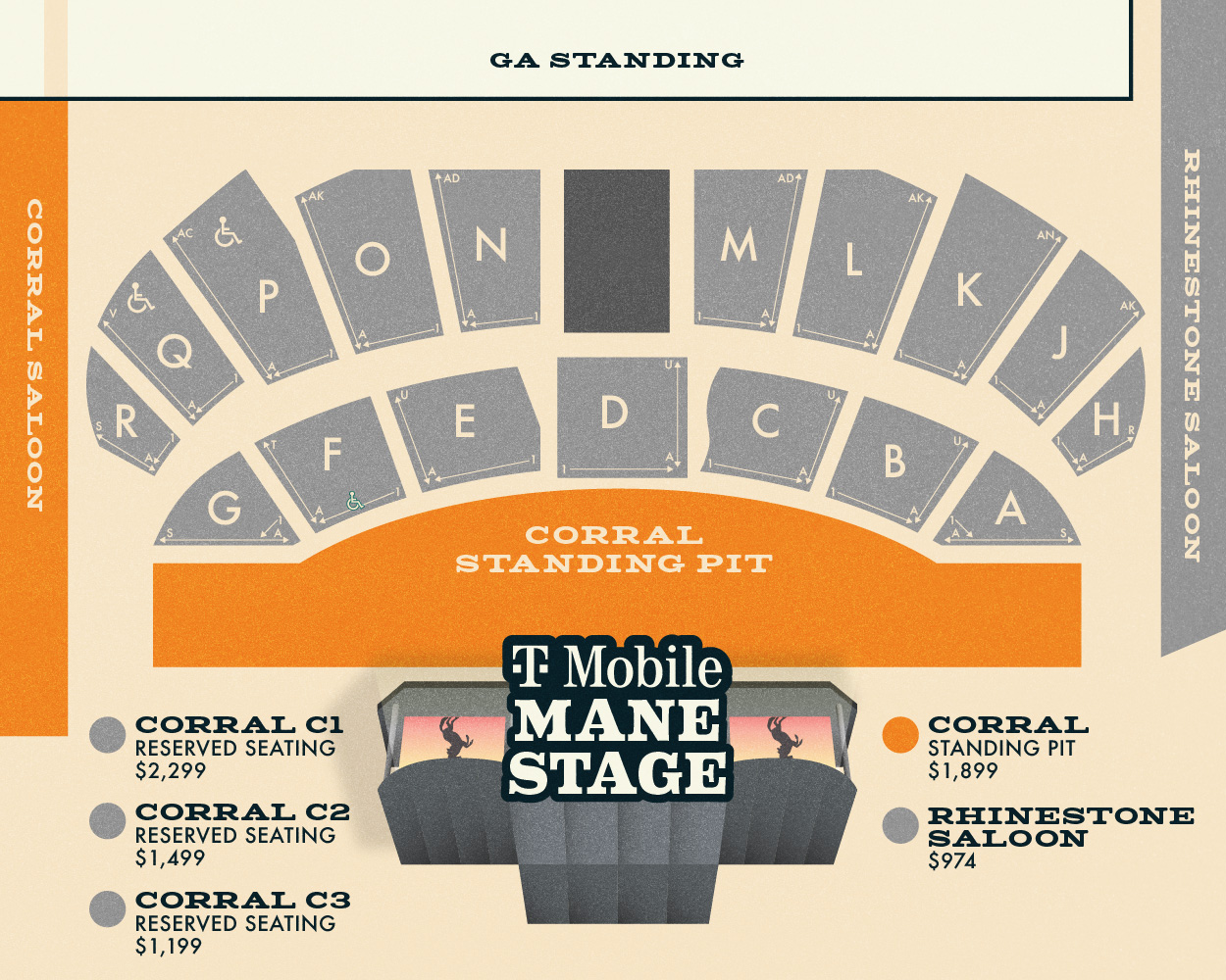 Corral Standing Pit Map