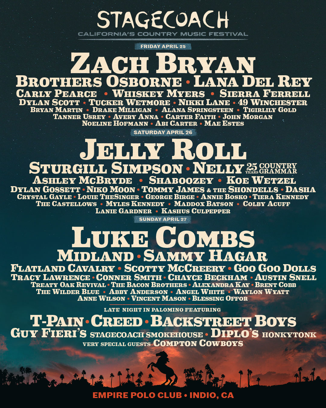 Stagecoach 2025 Lineup Poster