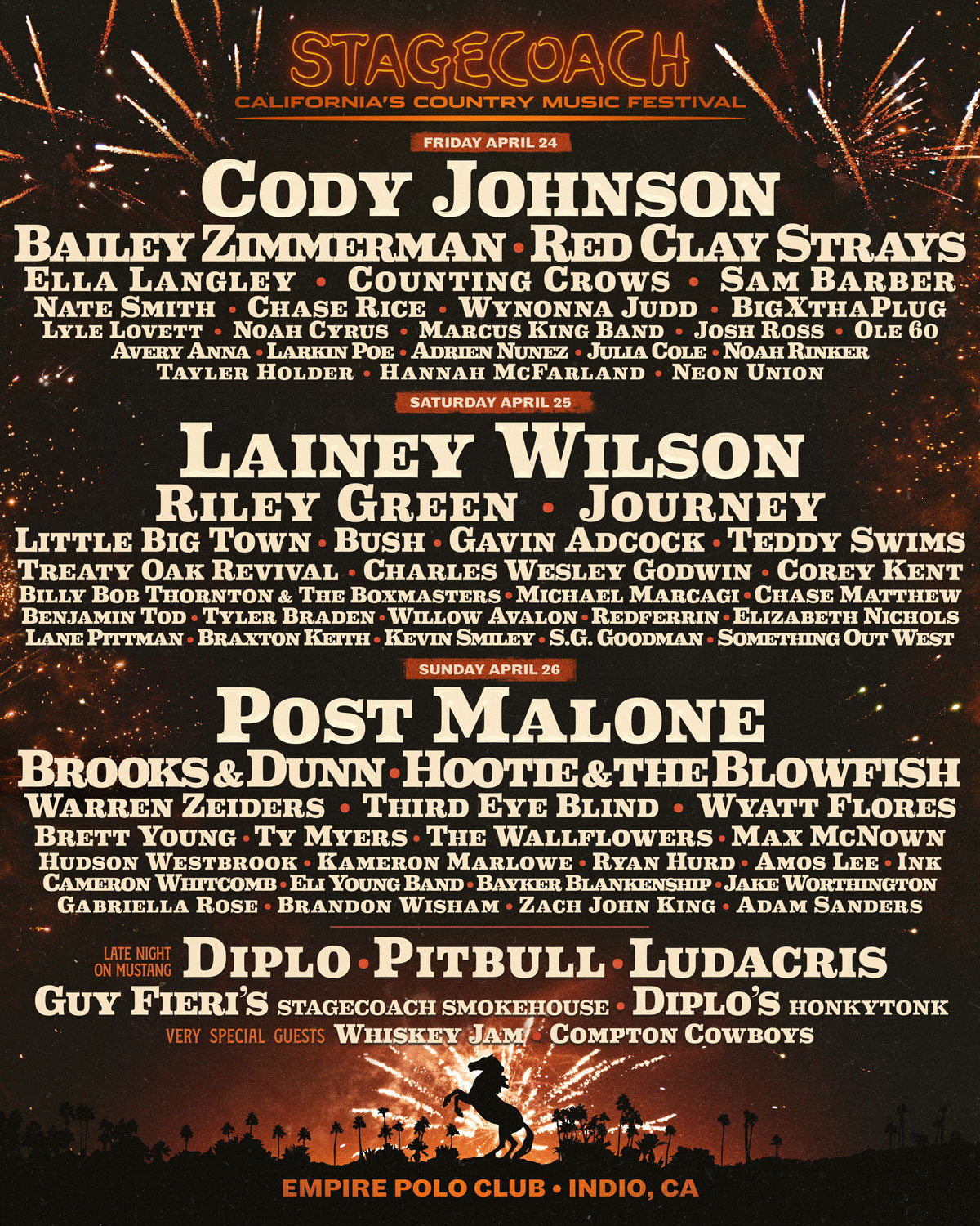 Stagecoach 2026 Lineup Poster