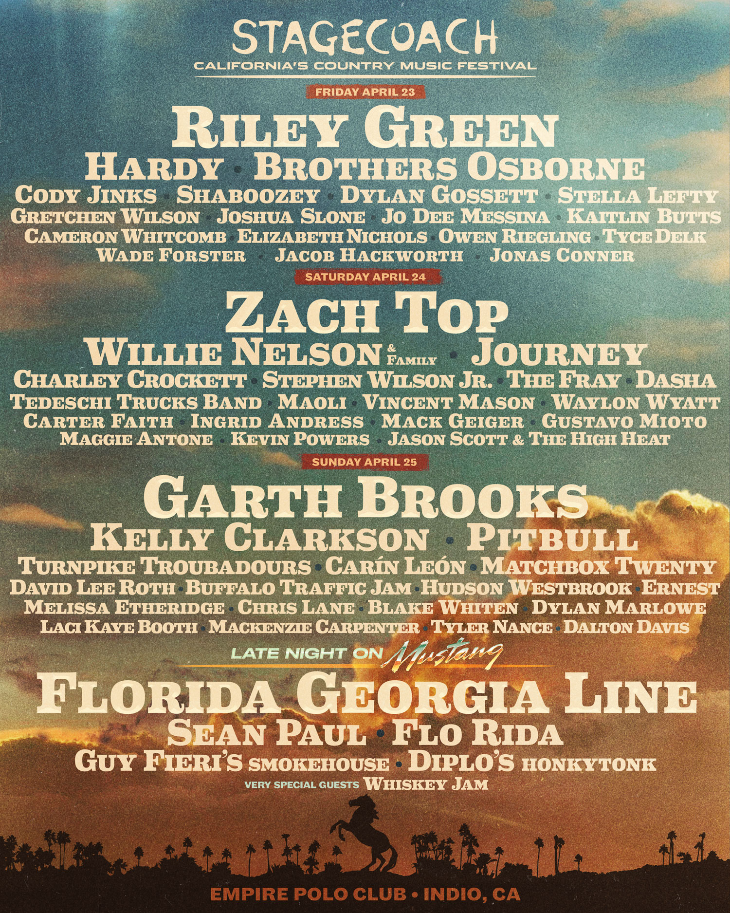 Stagecoach 2027 Lineup Poster
