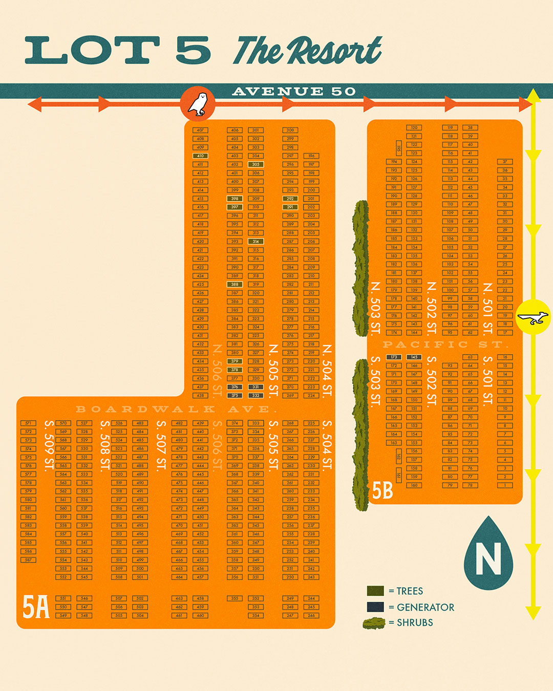 Lot 5 Spot Map