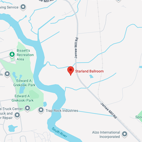 Map of Starland Ballroom and its general surroundings