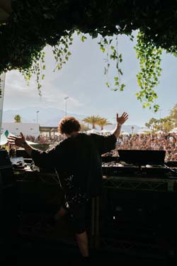 Behind DJ Booth
