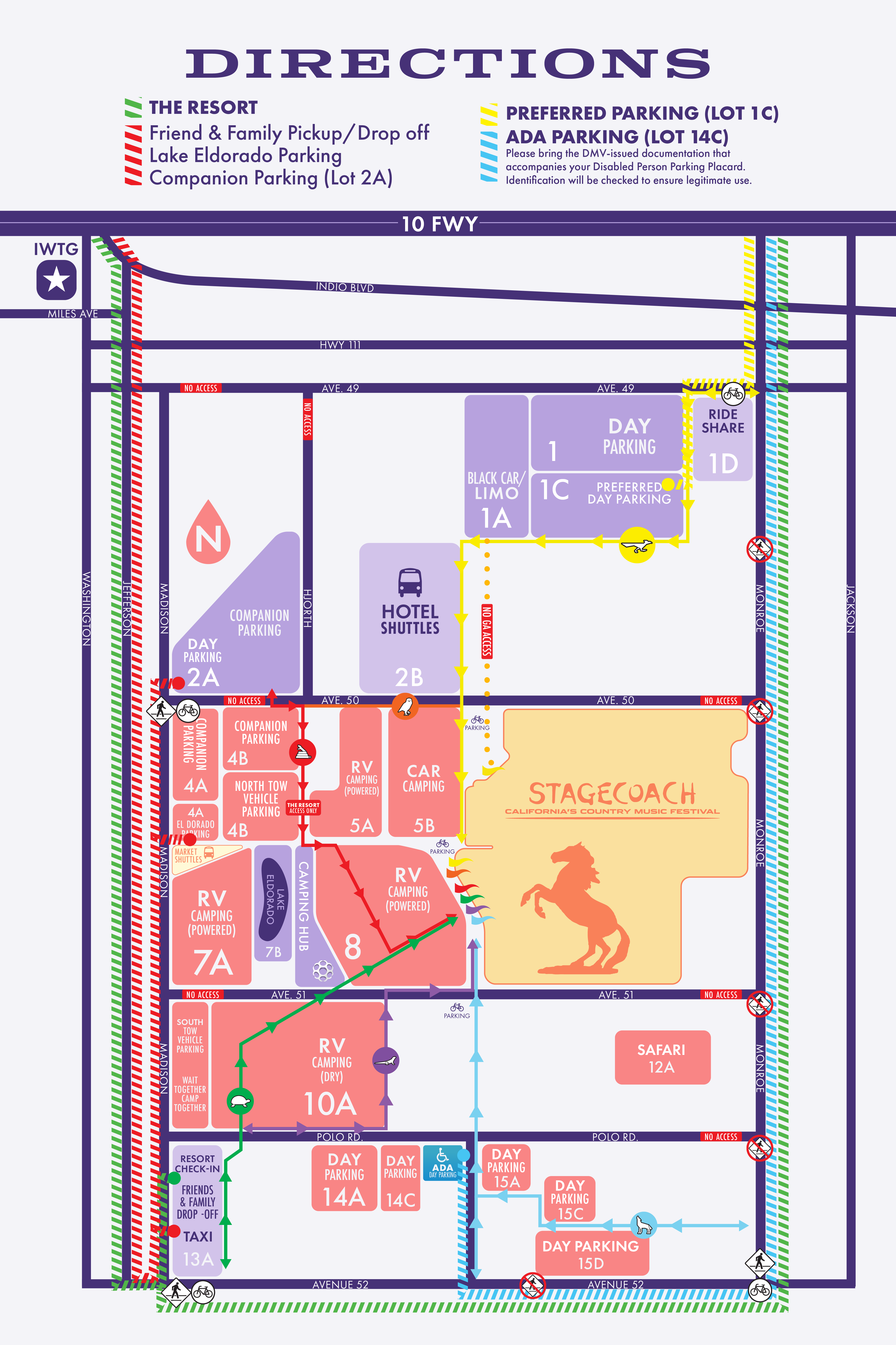 Stagecoach 2023 Directions Map