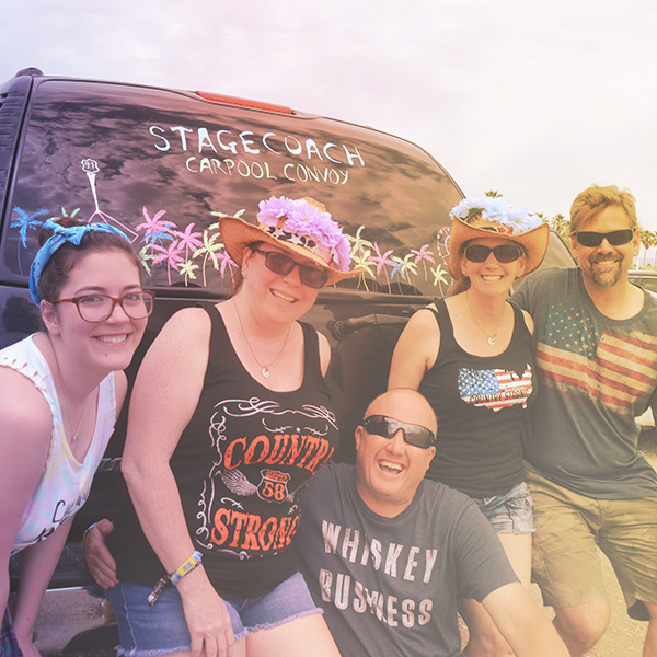 Festivalgoers in Carpool Convoy