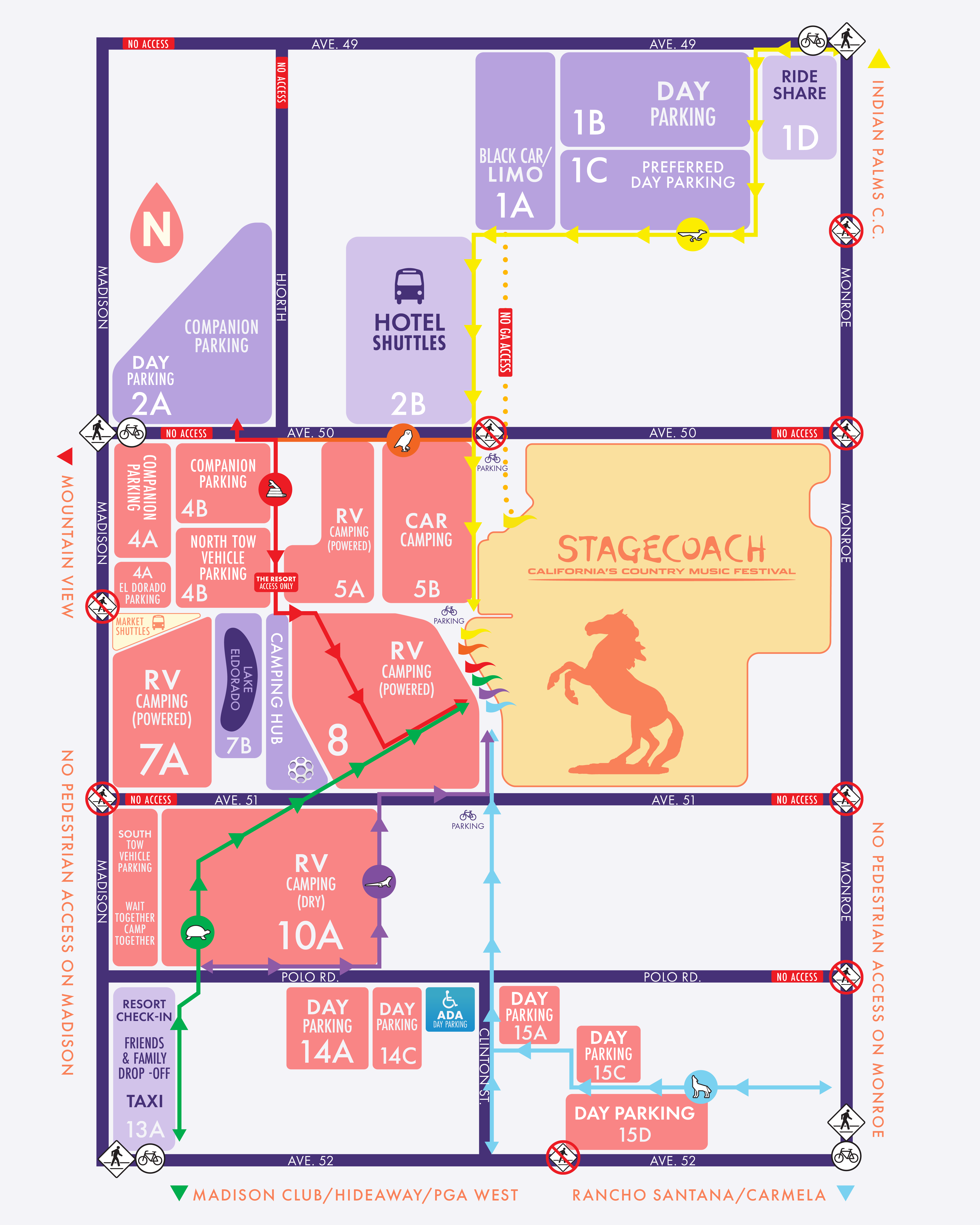 Stagecoach 2023 Parking Map