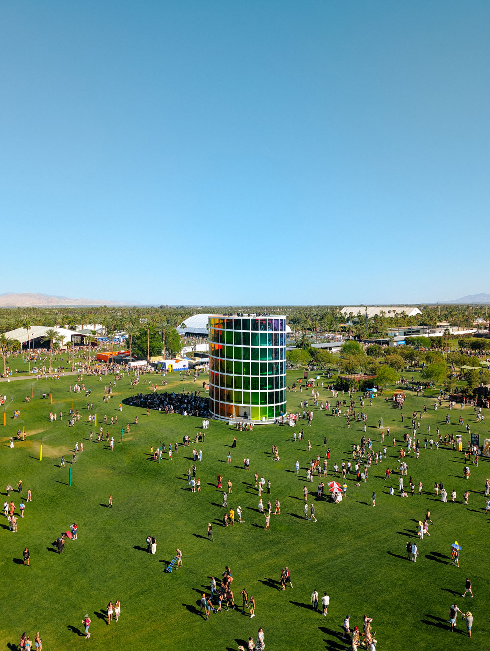 Coachella Tower under a blue sky