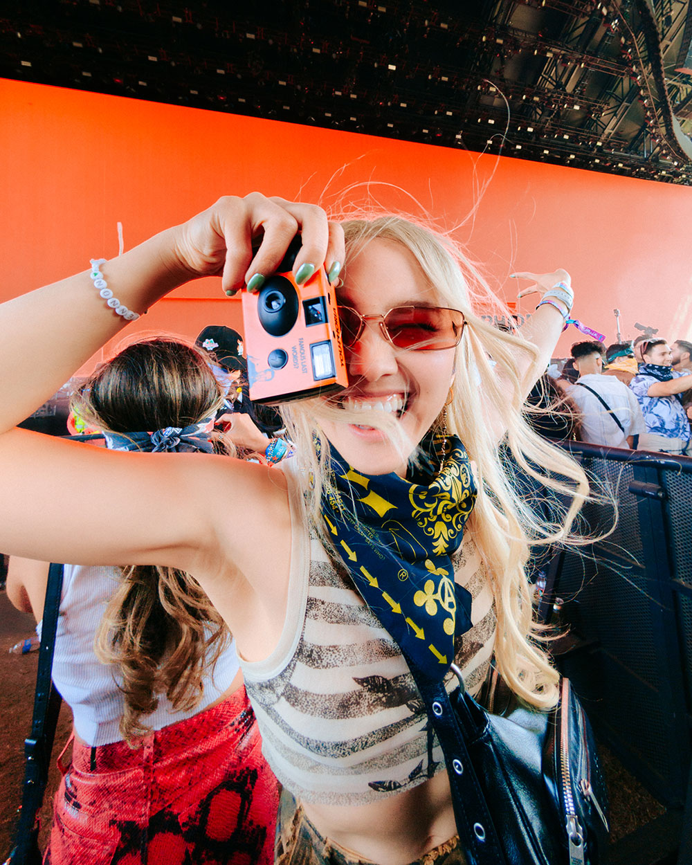 Coachella fan taking a photo