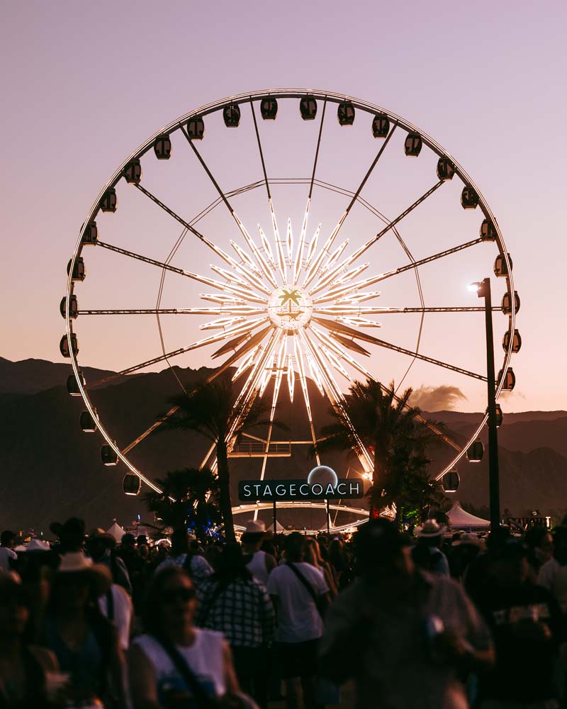 ferris wheel at sun down