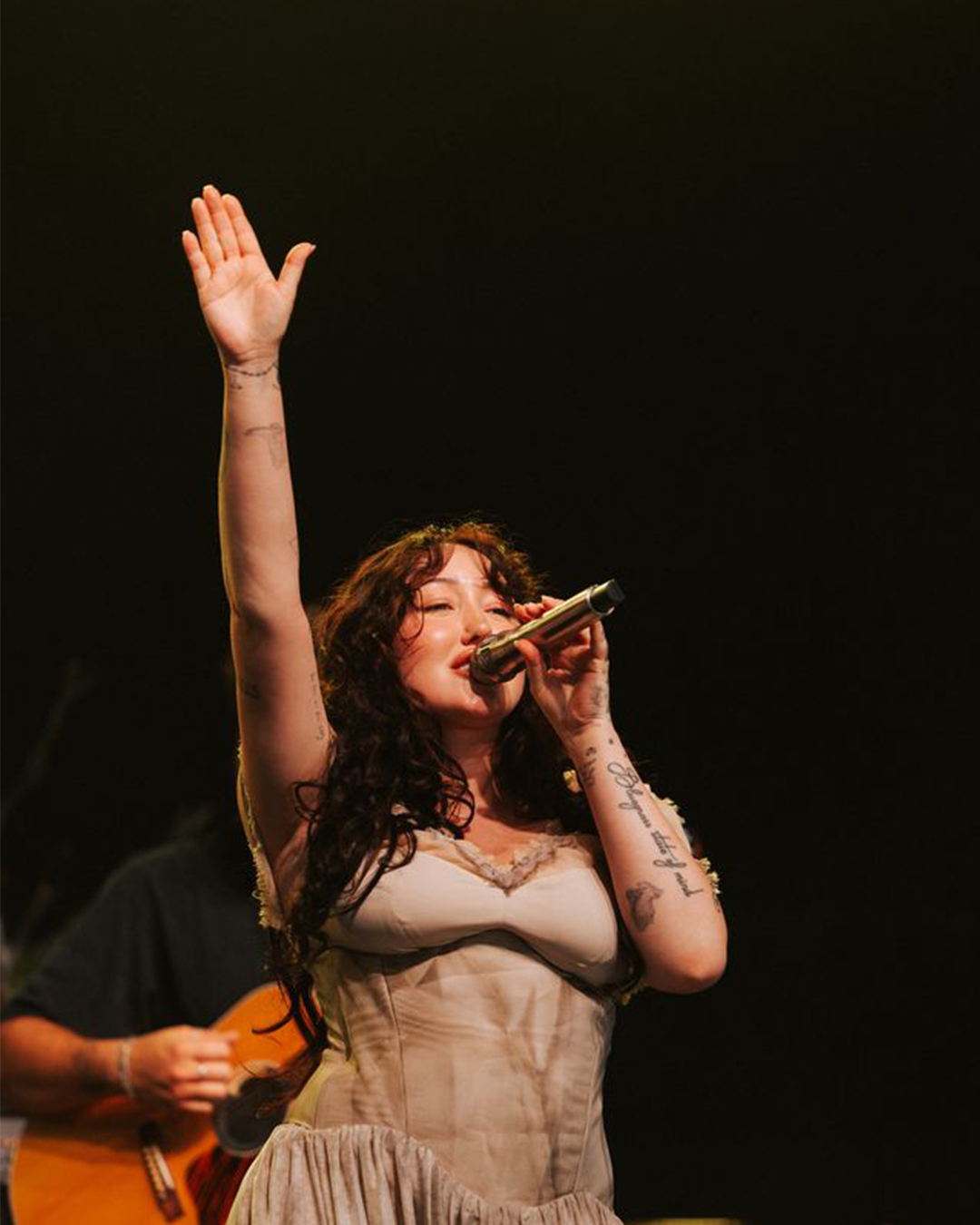 performer singing