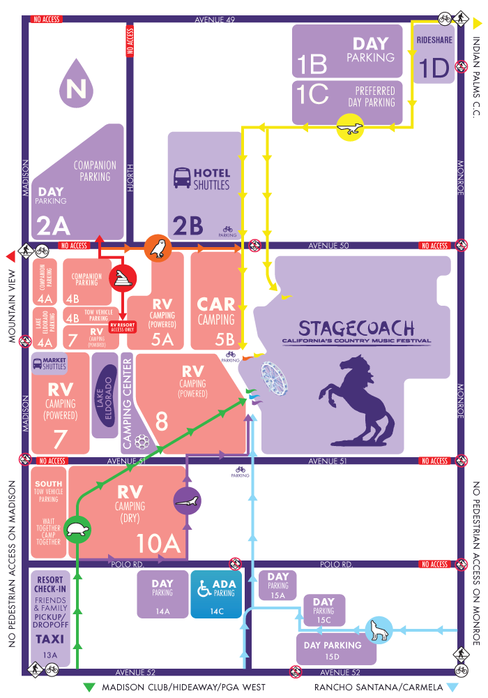 Stagecoach parking map