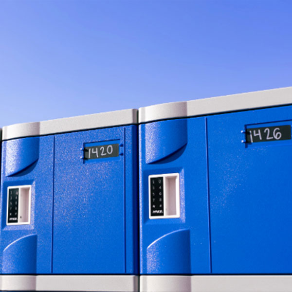 Blue lockers