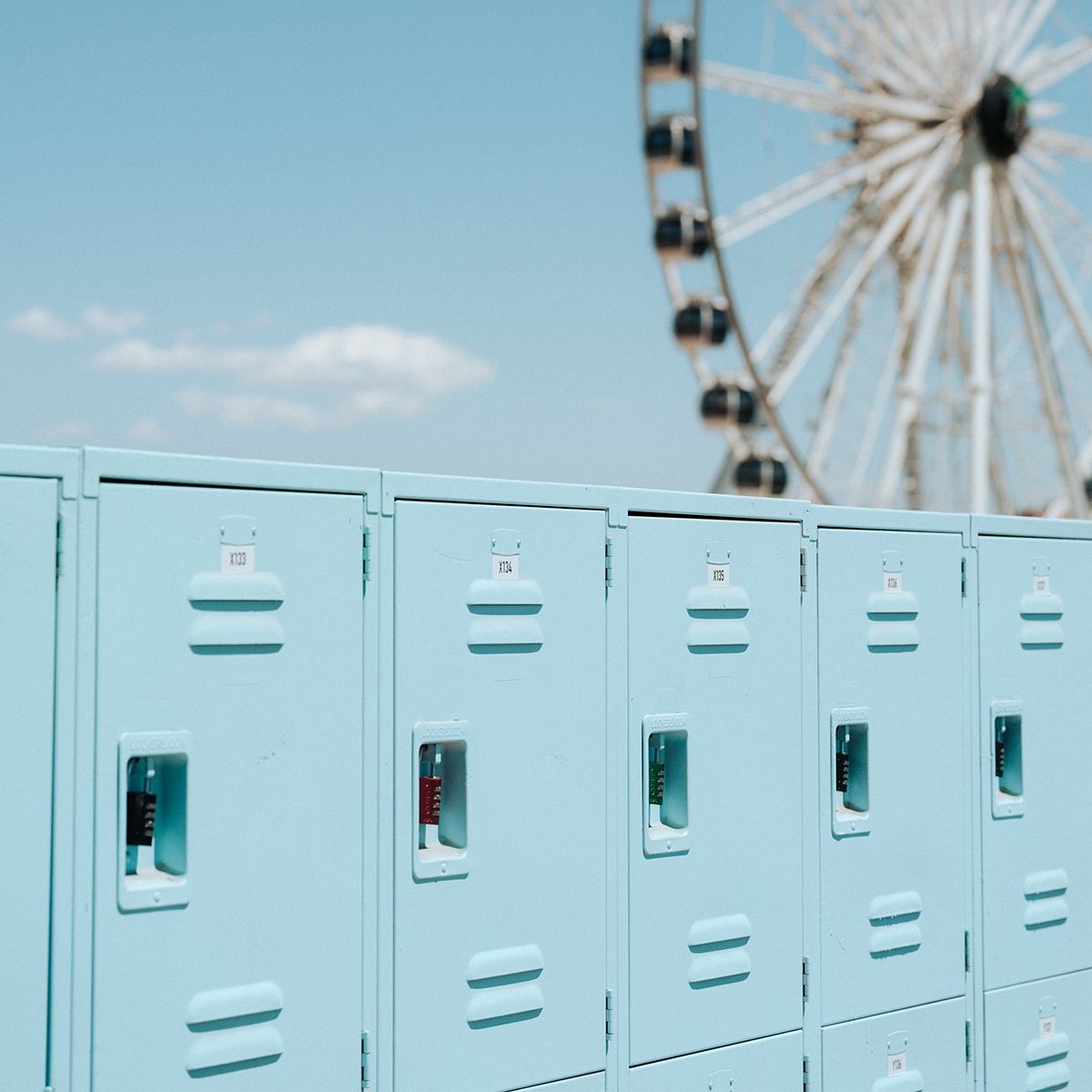 Blue lockers