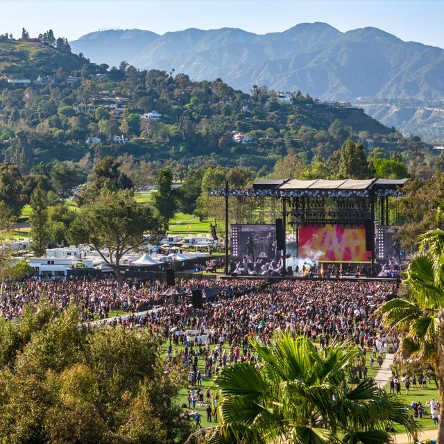 Large crowd and stage