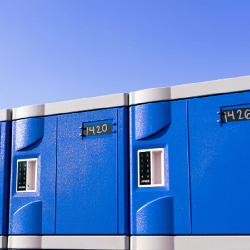 Blue lockers