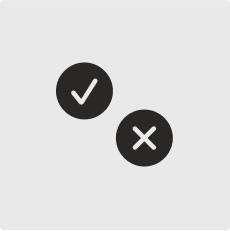 Checkmark and X-mark
