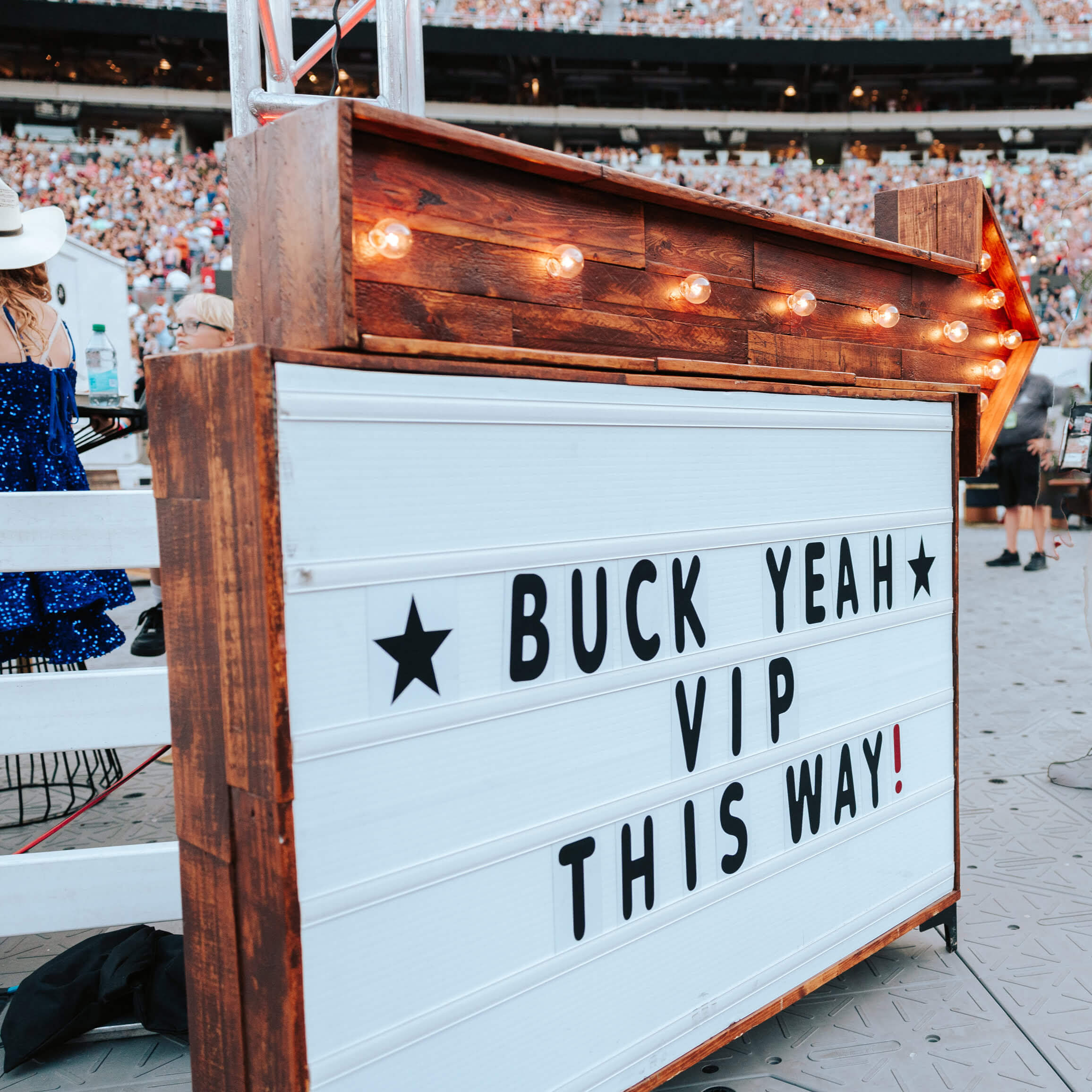 VIP THIS WAY signage