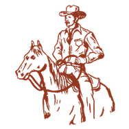 cowboy on horse illustration