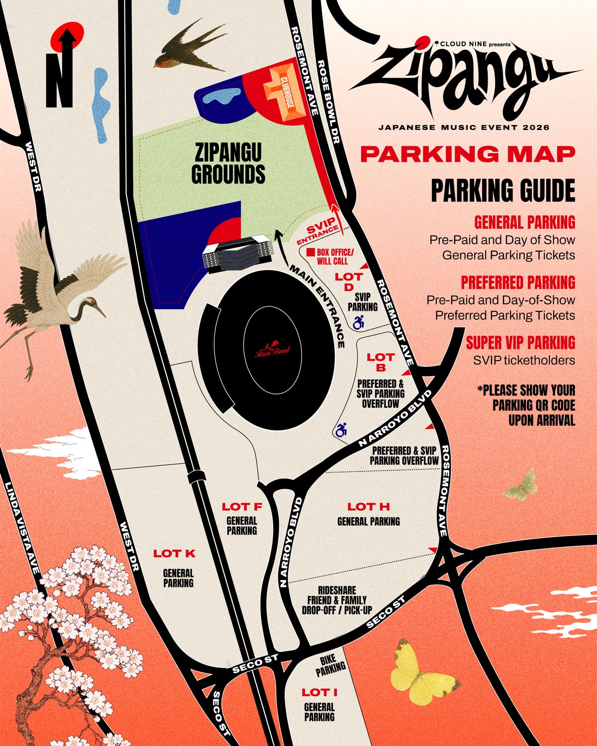 2026 Zipangu parking map
